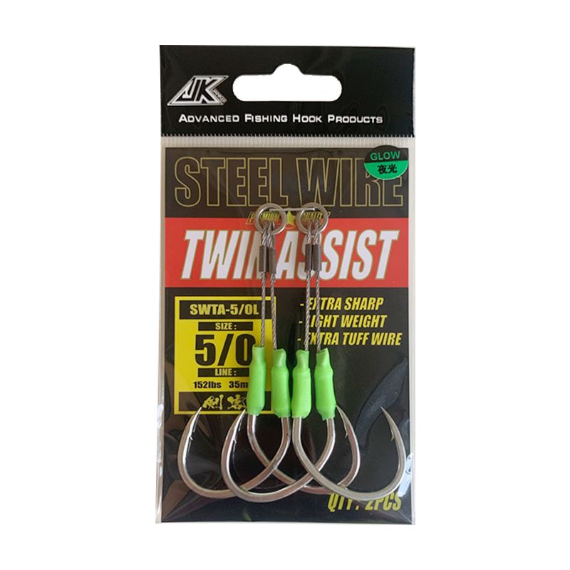 (image for) STEEL WIRE assist hooks - SLOW 5/0