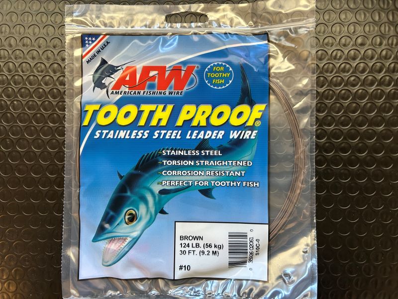 (image for) AFW #10 Tooth Proof Stainless Steel Leader Wire, 124 lbs