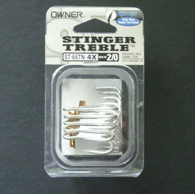 (image for) owner st-66 TN 4x 2/0 treble hooks