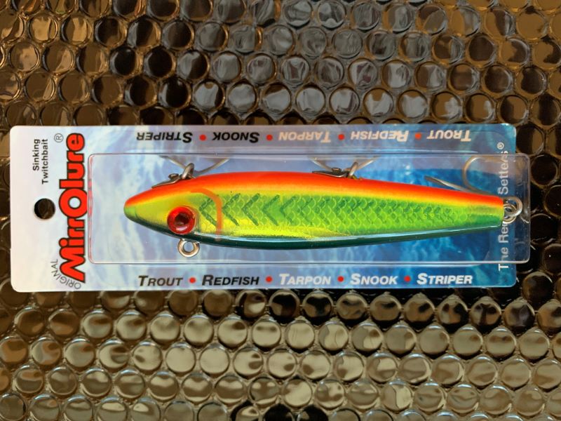 (image for) MirrOlure 52MR-750 Black fluo orange Chartreuse