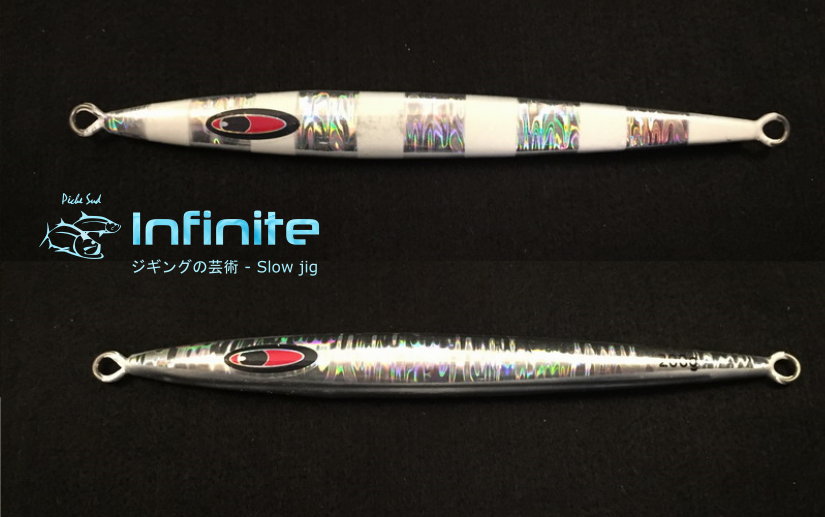 (image for) INFINITE - Slow jigging lure 200 grams - White Stripes