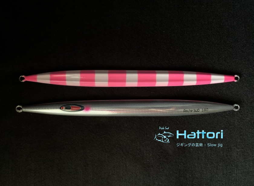 (image pour) HATTORI - Leurre slow jigging 180 gr - Argent/Rose