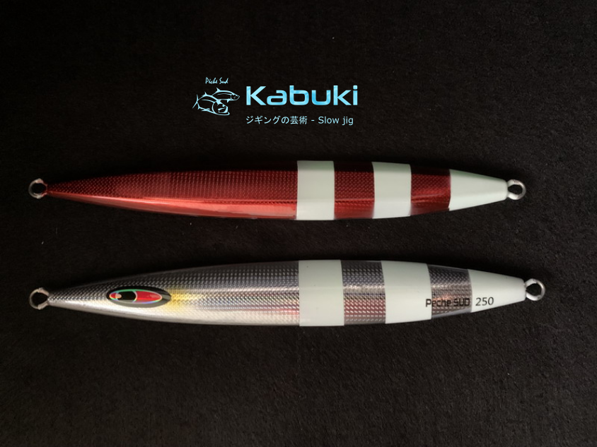 (image for) KABUKI - Slow pitch jigging lure 250 grams- Silver Red