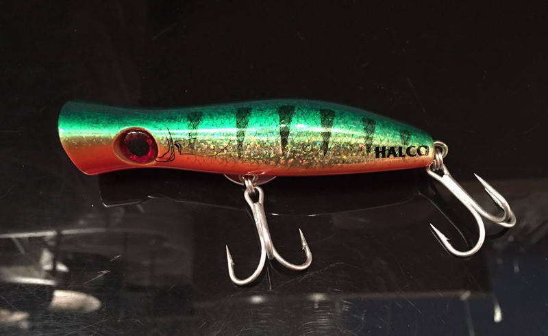 (image pour) Halco Roosta popper 105 Vert Or