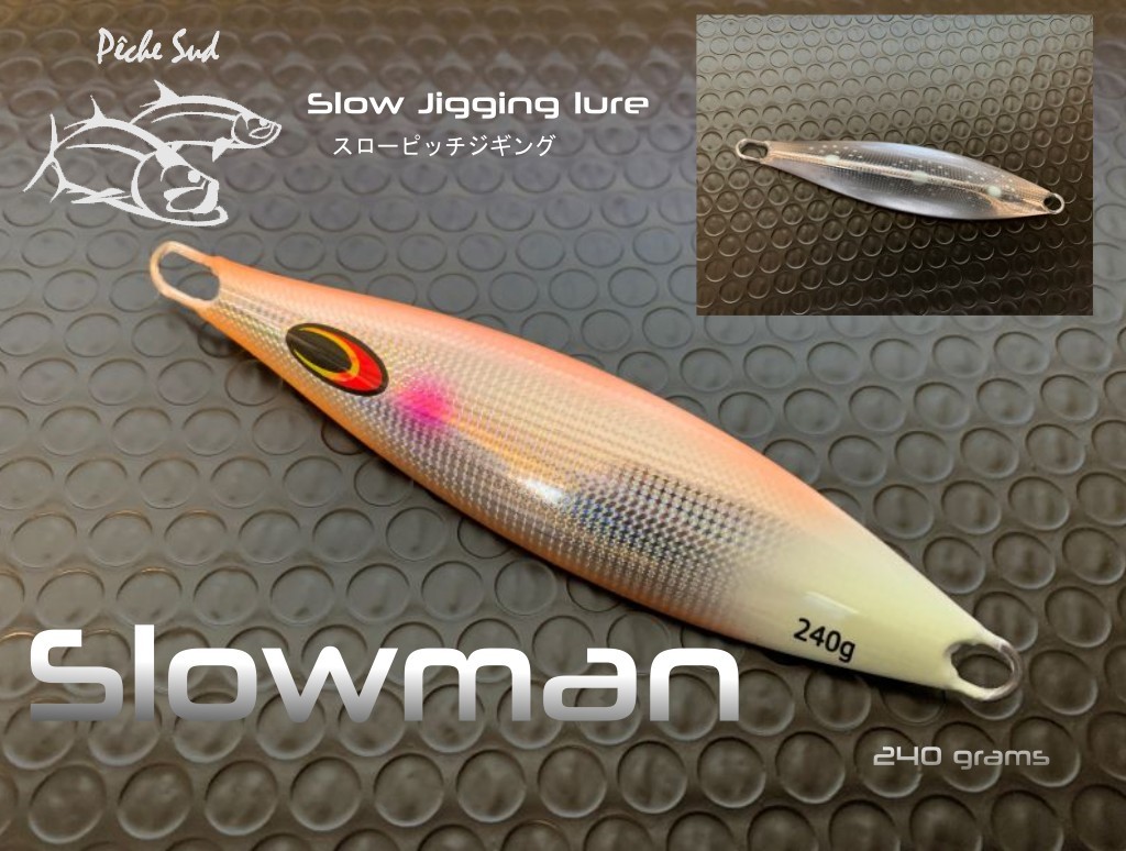 (image for) SLOWMAN - Slow pitch jigging lure 240 grams - Orange black