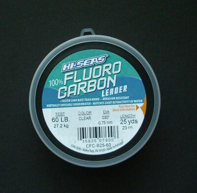 Hi-seas FLUOROCARBON leader 60 lb [fluorocarbon60-25 (PORTUGAL)] - $39.99  CAD : PECHE SUD, Saltwater fishing tackles, jigging lures, reels, rods