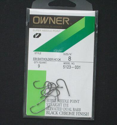 Owner EBI baitholder hook #8 [EBI_8 (JAPAN)] - $6.75 CAD : PECHE