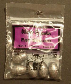 Egg Sinkers 3/4 oz [wg_egg_75 (USA)] - $2.99 CAD : PECHE SUD
