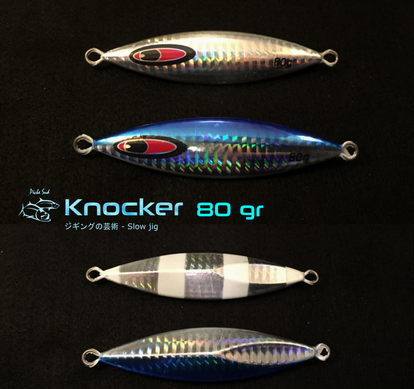 KNOCKER - Slow pitch jigging lure 80 grams - Silver white [PS-A143