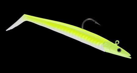 Savage gear Sandeel - Chartreuse White 6 inches